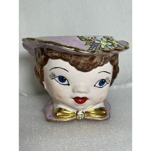 HTF VINTAGE LEFTON Large Lady Head Vase, Home Decor, 1960